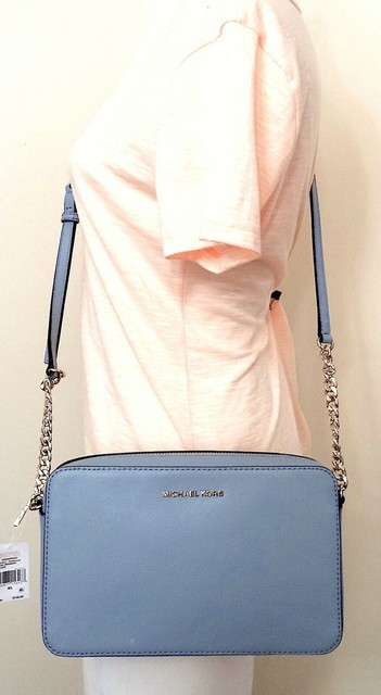 michael michael kors jet set east west crossgrain leather crossbody