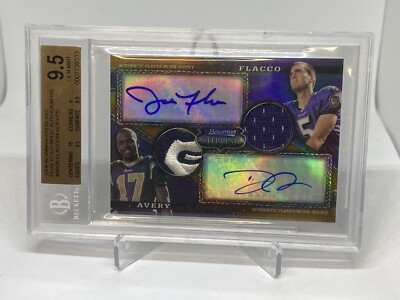 JOE FLACCO ROOKIE 2008 STERLING RC GOLD PTCH AUTO/ 75 BGS 9.5/10 GEM MT POP5 RPA