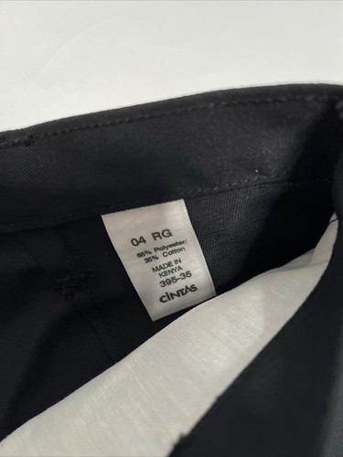 Cintas 395-35 Cathy Fit Female Work Pants Uniform Slacks Black Size 4 Inseam 30 - Picture 5 of 9