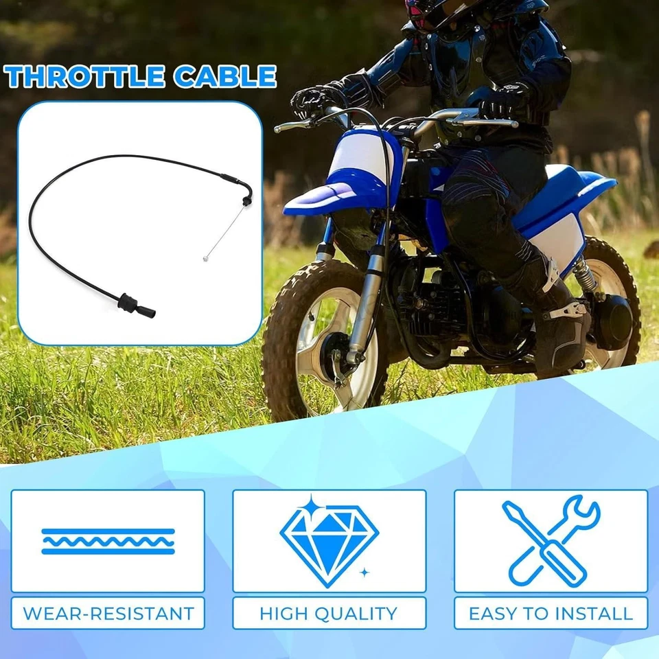 Se adapta a Yamaha PW50 cable de acelerador único para bomba de inyección de aceite eliminación 1981-2002 Foto 3 de 4