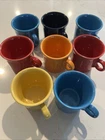 Lot Of 8 Fiesta Fiestaware Coffee Mug Homer Laughlin O Ring Handle Colorful Lot