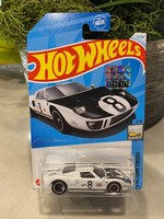 2024 Hot Wheels #12 Factory Fresh 2/10 Ford GT40 Weiß Schwarz 5 Speichen Felgen