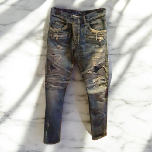 Balmain Destroy Biker Denim 29 Kimura Taku Yamashita Tomohisa - Rare!
