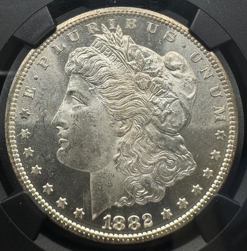 1882-CC MORGAN SILVER DOLLAR NGCX VAULTBOX LABEL SERIES 5 MINT STATE 9.4 8XXC25 - Picture 2 of 4