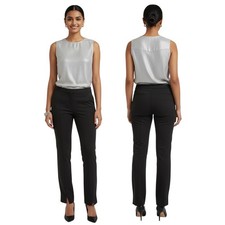 J.Jill Essential Cotton-Stretch Black Straight Leg Pants SZ 12. Office Cocktails