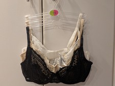 34C bra multi pack x 3 Black, cream and white