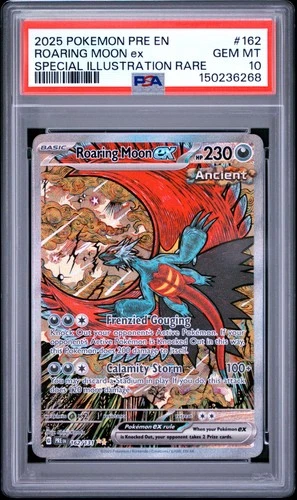 2025 POKEMON PRE EN-PRISMATIC EVOLUTIONS #162 ROARING MOON EX PSA 10