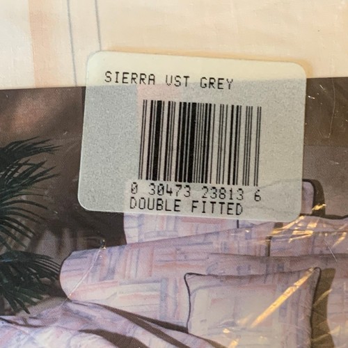 Springmaid Double Fitted Sheet Vintage NOS Sierra Dust Grey Percale No Iron - Picture 4 of 9