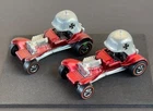Vintage Hot Wheels Redline 1970 DARK & BRIGHT Red Spectraflame Red Baron - PAIR!