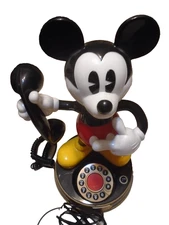 Rare! Vintage 1997 Telemania Disney Mickey Mouse Telephone WORKS!! No Animation!