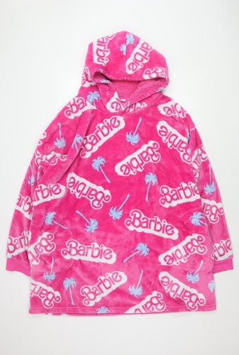 Barbie Accappatoio Donna Rosa in Pile M con Cappuccio Stampa Grafica