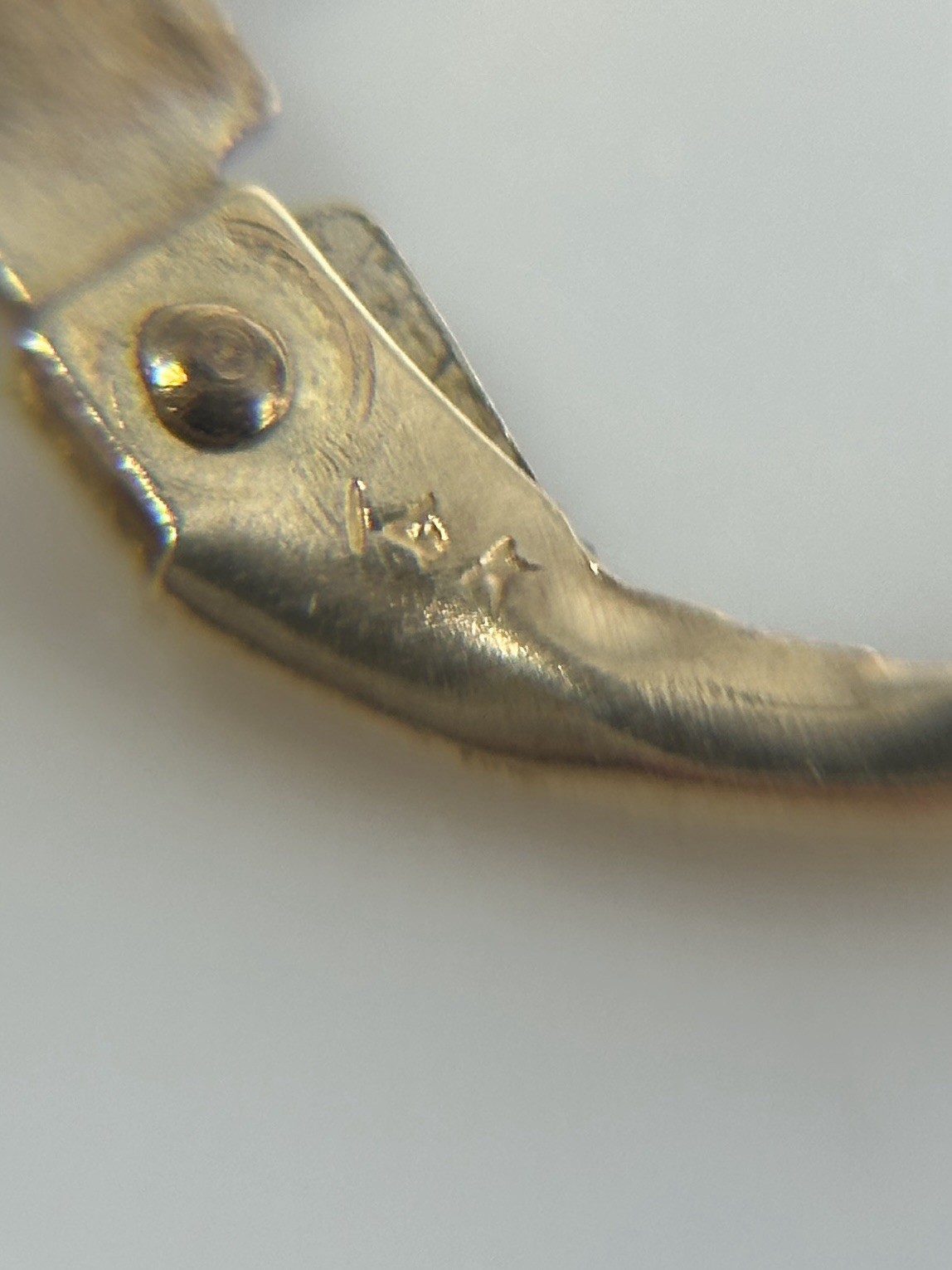 Solid 14K Yellow Gold Leverback Dangle Earrings &… - image 4