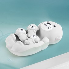 Seal Set Water Play Toy Stackable Rubber Bath Toy Cute Floating Pool Toy Fun