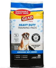 Glad For Pets Extra Large Charcoal Dog Training Pads - Absorbent Dispo
