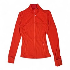 Lululemon Define Jacket Nulu Full Zip Stretch Yoga Track Jacket Orange Womens 4