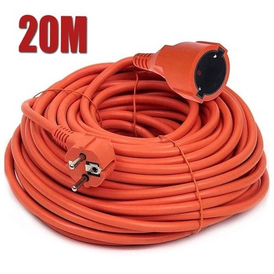 Verlängerungskabel Stromkabel 20M Garten Kabel Verlängerung IP44 Orange