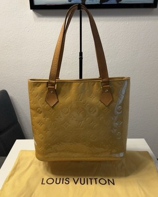 Louis Vuitton Houston Vernis Schultertasche Monogram Gelb Top Zustand Original