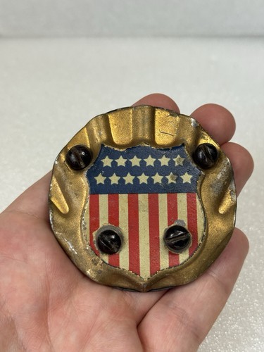 Vintage Annin US Flag Holder Parade Float Bicycle Car Truck Hood Plate Topper - Picture 4 of 16