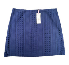 New Vineyard Vines - Preppy Deep Blue Canning Eyelet Skirt Size 10 - MSRP 118