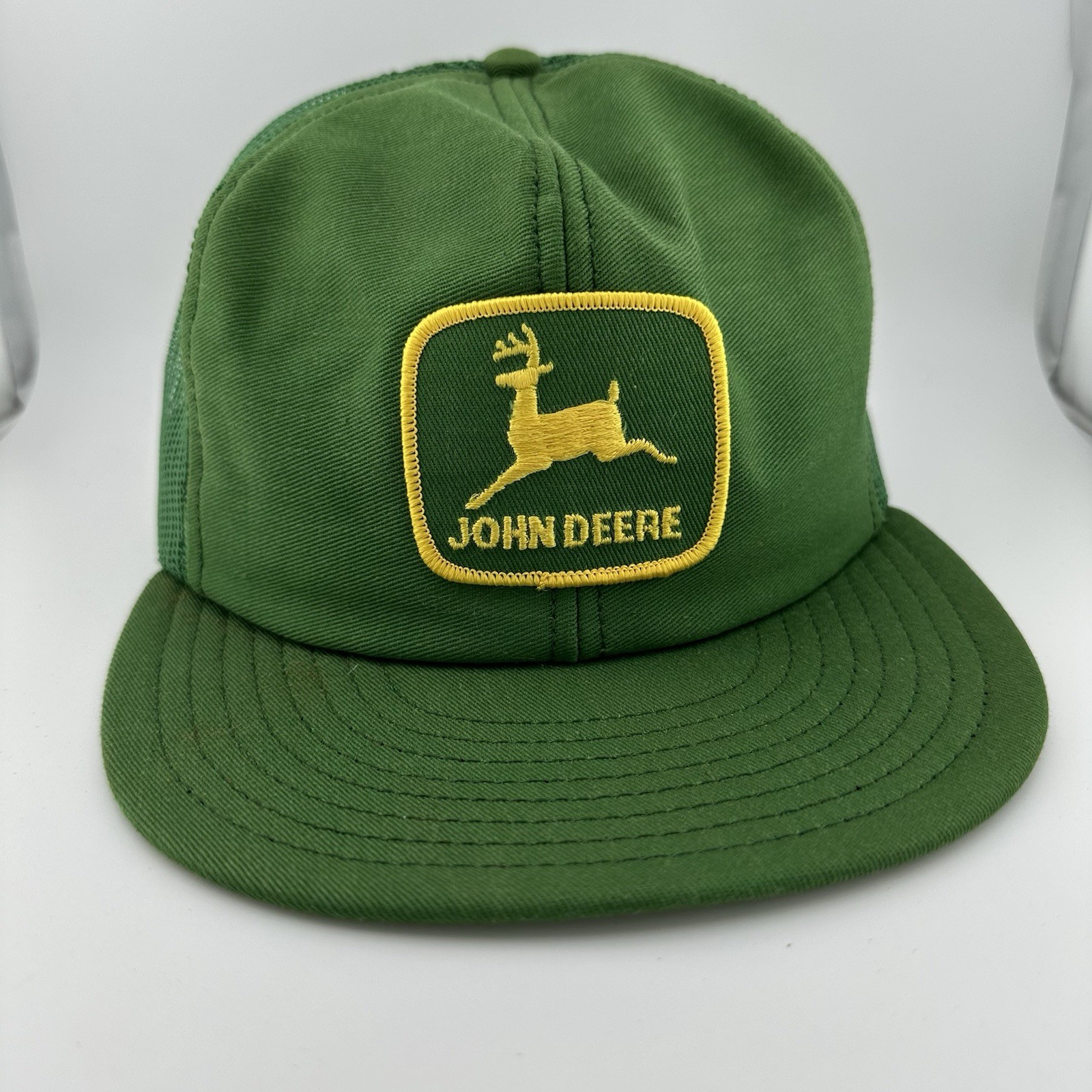 Vtg John Deere Patch Hat Mesh Snapback Trucker Ca… - image 1