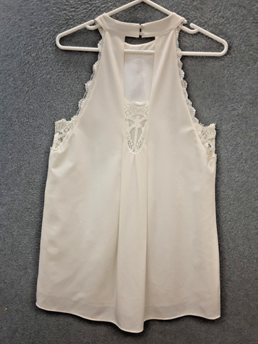 Wish Size 12 Creamy Colored High Neckline Pleat Front Lined Party Formal Dress - Picture 2 of 12