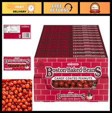 Sweet  Salty Candy-Coated Peanuts, Boston Baked Beans, 4.3oz Boxes 12 Pack 