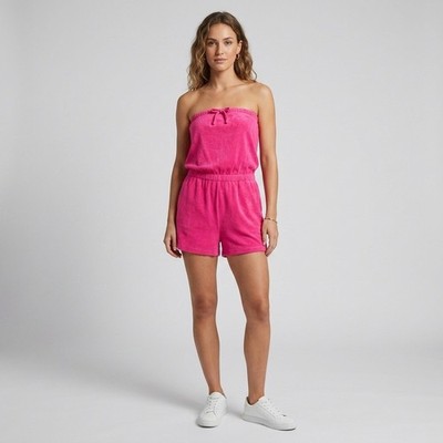 Women's  Romper Terry Tube Top Shorts Pants Jumpsuit Sizes S M L Plus Size XL