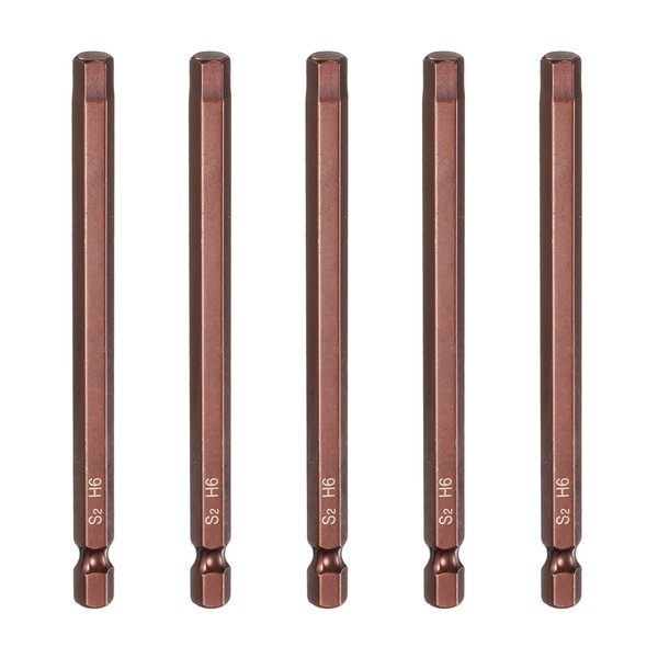 "5 StüCk SechskantschlüSsel Bohrer Bit 6Mm Metrisch 4\" LäNge S2 Stahl"-image