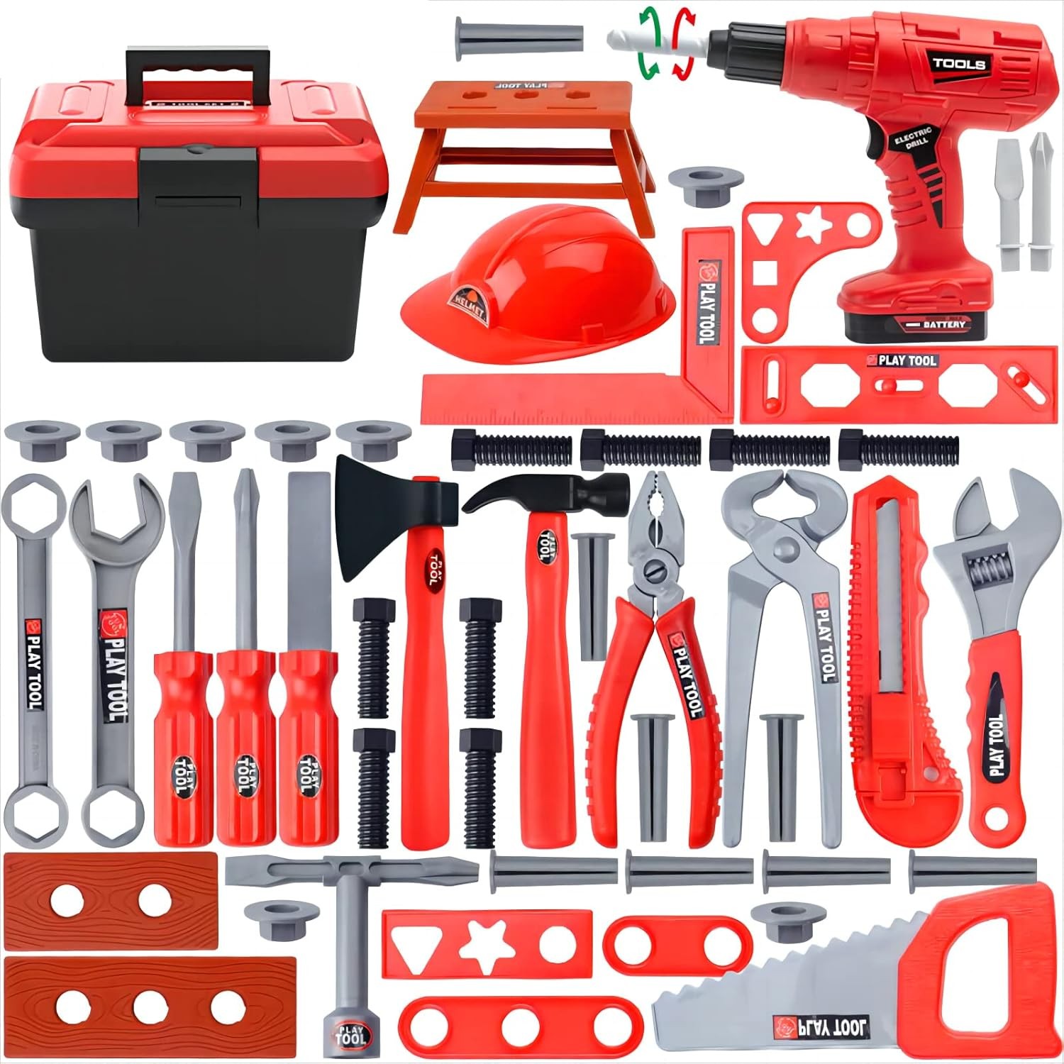 Kids Tool Set 55 Pcs Kids Tool Set Pretend Play Kids Toys wi