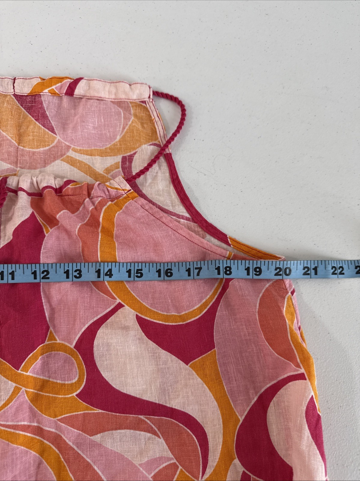 Rachel Zoe Maxi Dress Womens M Multi Linen Cover Up Vacation Pschedelic