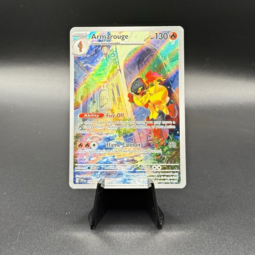 Pokemon Scarlet and Violet Base Set Armarouge Illustration Card 203/198