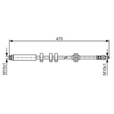 Bosch Bremsschlauch vorne für Fiat Seicento