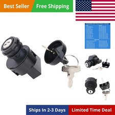 Ignition Key Switch 3 Position 6 Pins for 2001-2018 Polaris Ranger, RZR, Spor...