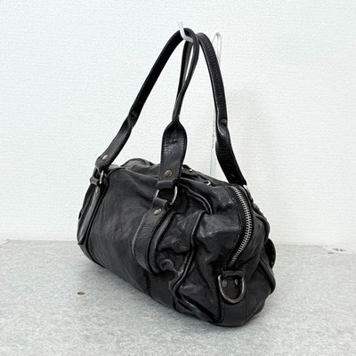 バッグ archive miumiu mini Boston leather black Miu Miu Leather Boston Bag Black – Amber Handbags