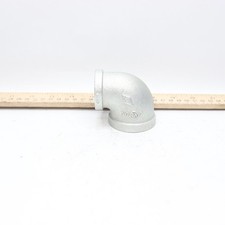 90 Degree Elbow Pipe Fitting Malleable Iron Galvanized 1/2" x 3/8"