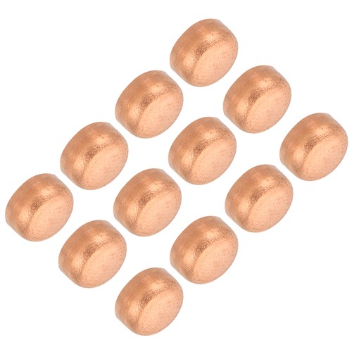 12Pcs 1/4 Inch ID Copper Pipe End Cap Copper Fitting Cap Sweat Plug Connection