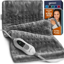 "Electric Throw - XL Electric Heating Pad for Back Pain & Cramps Relief, Birthda