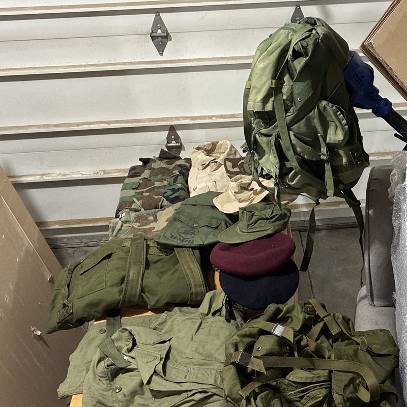 Military Surplus Lot. Clothes, Hats and Bags