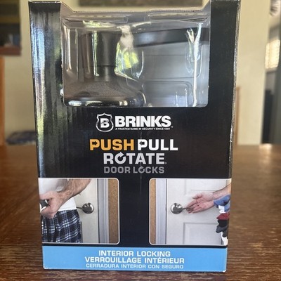 Brinks Push Pull Rotate Glenshaw Oil Rubbed Bronze Privacy Lock KW1 1.75 in.