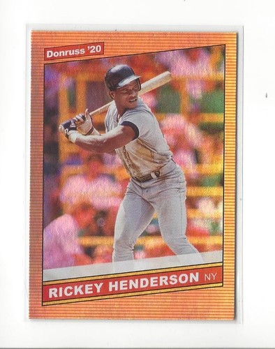 2020 Donruss Holo Orange #219 Rickey Henderson Retro Yankees