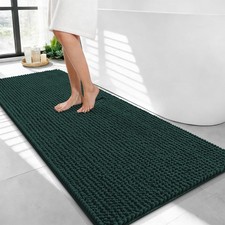 OLANLY Thick Bathroom Runner Rugs 44x24, Extra Soft 44" X 24", Blackish Green