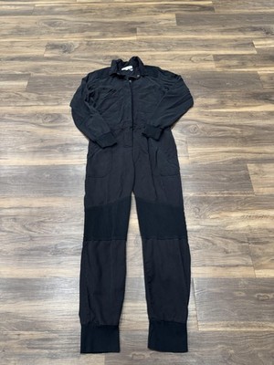 Young Fabulous & Broke Jumpsuit Womens XS Black Utility Long Sleeve Pockets