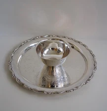 Vintage Oneida Georgian Scroll 12.5 chip and dip serving platter hollowware