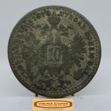 1870 Austria Silver 10 Kreuzer -  #C54477NQ