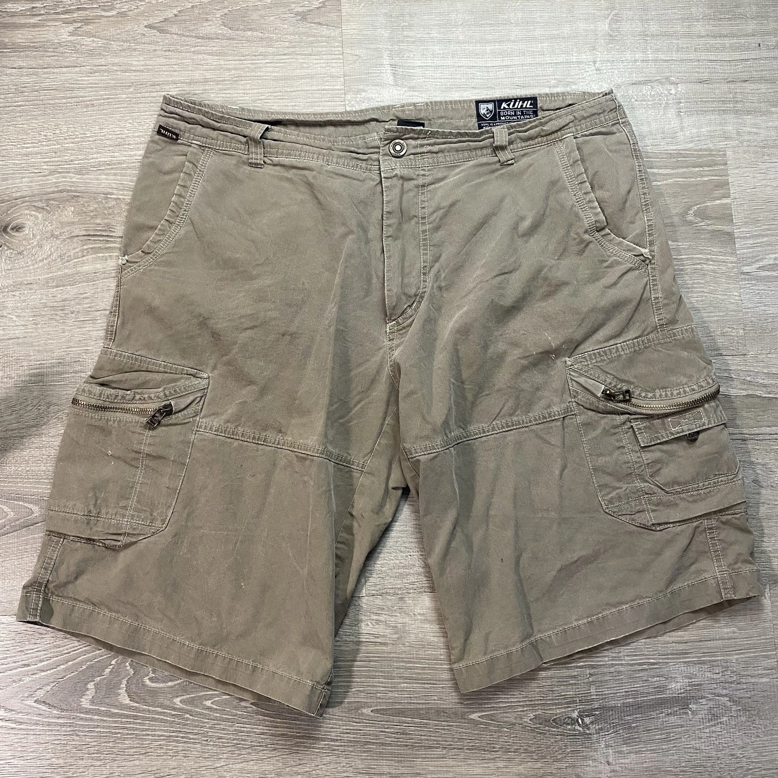 KUHL Men’s Ambush Multi-Pocket Cargo Shorts Size 36 Brown 12” Inseam 🔥🔥🔥