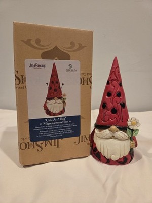 Jim Shore Ladybug Gnome 6.5'' #6010288 Heartwood Creek Enesco NEW Figurine