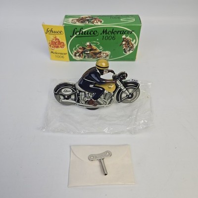 SCHUCO  Motoracer 1006 Limited Edition Deutsche Post ca. 14cm Blechspielzeug RAR
