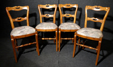 4 schöne, alte  Kirschbaum-Stühle, Spät-Biedermeier,um 1850...