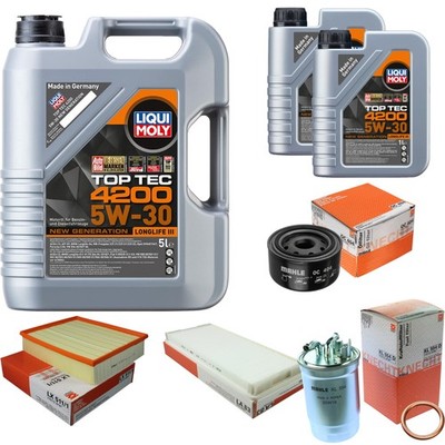 MAHLE Inspektionspaket 7L Liqui Moly 5W-30 Top Tec 4200 für VW LT 28-35 II Bus