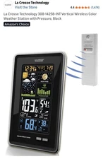 Lacrosse Technology Wireless Color Weather Forecast Station 308-1425B-INT - New